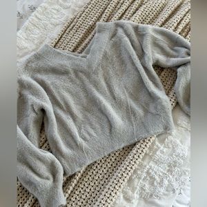 Fashion Nova fuzzy reversible sweater